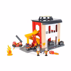 BRIO World - 33833 Central Fire Station | 12 Piece Toy for Kids with F