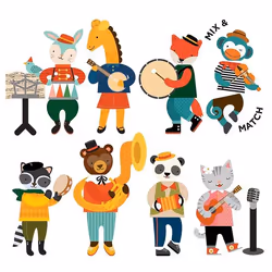 Wild & Wolf "Magnetic Play Set Animal Band - Gioco magnetico ""La banda degli animali"""
