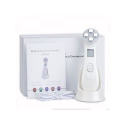 Face Skin Mesotherapy Electroporation RF Radio Frequency Facial LED Photon Skin Care Device Face Lift Tighten Beauty Machine - White