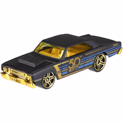 New 1:64 Hot Wheels 50th Anniversary Black & Gold Collection - Bone Shaker  Twin Mill  Rodger Dodger  Dodge Dart  Impala & Ford Ranchero Set of 6pcs D