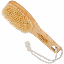 KENT FD6 9 Beechwood Wood Short Handle Shower Bath Body Brush. for Skin Exfoliate & Massage. 100% White Boar Bristles. Best B ...