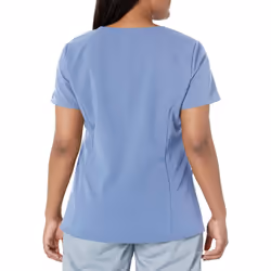 Dickies Women's Plus Size Xtreme Stretch V-Neck Scrubs Shirt  Ceil Blu