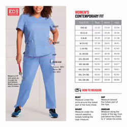Dickies EDS Signature Women Scrubs Top V-Neck DK880  XXS  Royal
