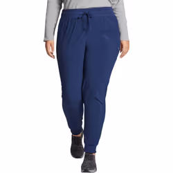 EDS Essentials Jogger Scrubs for Women Drawstring Scrub Pants DK065P M Petite Navy