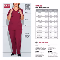 EDS Essentials Jogger Scrubs for Women  Drawstring Scrub Pants DK065T
