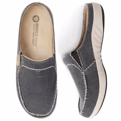 Mens Slippers with Arch Support Canvas House Slipper for Men with Sue