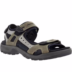 UK, Vetiver/Wild Dove) ECCO Mens Yuctan Summer Adjustable Outdoor Walking Sandals - Vetiver/Wild Dove - 10 (44EU