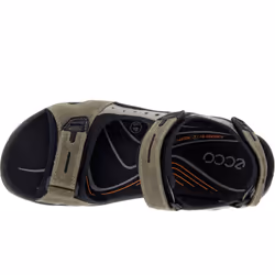 UK, Vetiver/Wild Dove) ECCO Mens Yuctan Summer Adjustable Outdoor Walking Sandals - Vetiver/Wild Dove - 10 (44EU
