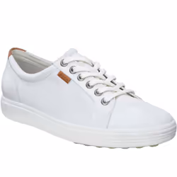 UK / 10-10.5 US, White) Ecco Womens Soft 7 Leather Casual Fashion Pumps Trainers - 7.5 (41EU