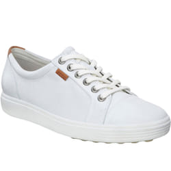 UK / 10-10.5 US, White) Ecco Womens Soft 7 Leather Casual Fashion Pumps Trainers - 7.5 (41EU