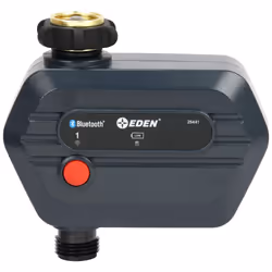 Eden 25441 1Zone Bluetooth Water Timer for Smart Irrigation Remote Control via App Customizable Scheduling and Water Delay