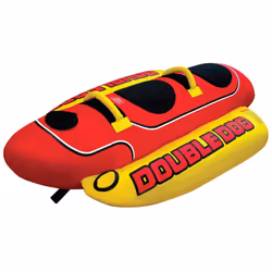 Airhead Double Dog Towable 1-2 Rider Tube for Boating and Water Sports Double-Stitched Full Nylon Cover EVA Padding & Padde ...