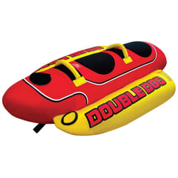 Airhead Double Dog Towable 1-2 Rider Tube for Boating and Water Sports  Double-Stitched Full Nylon Cover  EVA Padding & Padded Handles for Comfort