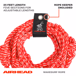 ROPE WAKESURF AIRHEAD 25' RED