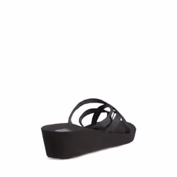 Teva Women's W Mush Mandalyn Wedge Ola 2 Flip-Flop  Black  7 M US