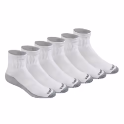 Dickies Men's Dri-Tech Moisture Control Quarter Socks (6 12 18 Whit