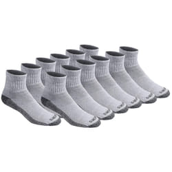 Dickies Men's Big & Tall Dri-Tech Moisture Control Quarter Socks  Available in M-XXL (6  18  Grey (12 Pairs)  X-Large