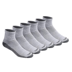 Dickies Men's Dri-Tech Moisture Control Quarter Socks  Available in M-XXL (6  12  18  Grey (6 Pairs)  Medium