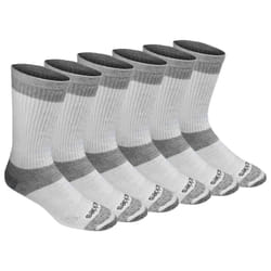 Dickies Men's Dri-Tech Moisture Control Max Full Cushion Crew Socks  Available in M-XL 6  12  White 6 Pairs  X-Large
