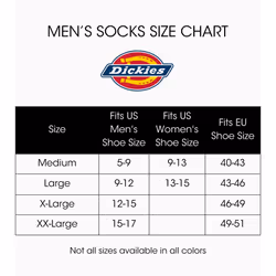 Dickies Men's Dri-Tech Moisture Control Max Full Cushion Crew Socks  Available in M-XL 6  12  White 6 Pairs  X-Large