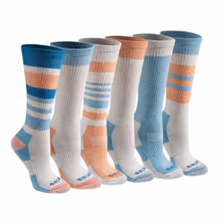 Dickies Women's Dri-Tech Fashion Moisture Control Crew Socks  Available in S-XL (5  6  12  Oatmeal Assorted (6 Pairs)  Large