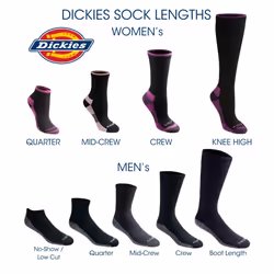 Dickies Women's Dri-Tech Advanced Moisture Wicking Mid-Crew Socks  Available in M-L (6 12  Grey Assorted (6 Pairs)  Medium