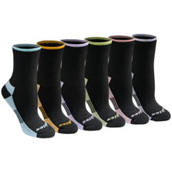 Dickies Women's Dri-Tech Advanced Moisture Wicking Mid-Crew Socks  Available in M-L (6 12  Black Assorted (6 Pairs)  Medium