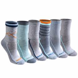 Dickies Women's Dri-Tech Advanced Moisture Wicking Mid-Crew Socks Available in M-L (6 12 Blue Assorted (6 Pairs) Medium