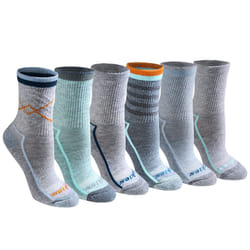Dickies Women's Dri-Tech Advanced Moisture Wicking Mid-Crew Socks  Available in M-L (6 12  Blue Assorted (6 Pairs)  Medium