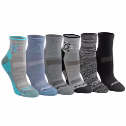 Dickies Women's Dri-Tech Moisture Wicking Quarter Socks  Available in M-L (6  12  Tribal (6 Pairs)  Medium