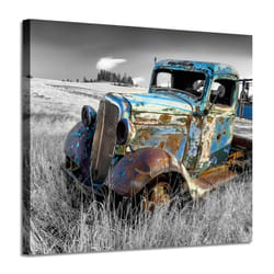 ARTISTIC PATH Rusty Car Canvas Wall Art: Old Truck Pictures Paintings Print on Canvas Artwork for Bedrooms (24 W x 18 H MultiSized)