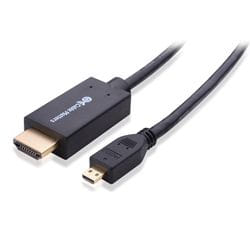 Cable Matters Micro HDMI 6ft HDMI cable 1.83 m HDMI Type D (Micro) HDMI Type A (Standard) Black