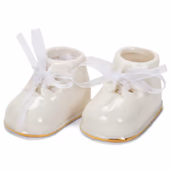 Midwest-CBK Baby Booties Ornament Porcelain White Christmas