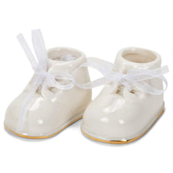 Midwest-CBK Baby Booties Ornament  Porcelain  White Christmas