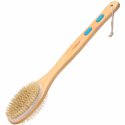 Metene Back Scrubber for Shower, Shower Brush for Exfoliating Skin and A Soft Scrub, Double-sided Body Brush Head for Wet or ...