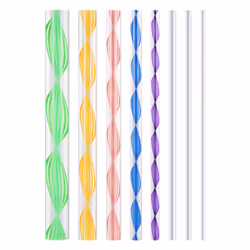 SUPVOX 8pcs Dotting Rods Acrylic Twist Sticks Wax Pencil Manicure Nail Art Tool