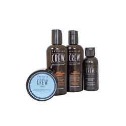American Crew Essential Travel Kit - Shave Gel 50ml Shampoo 100ml,Condition 100ml,Fiber 50