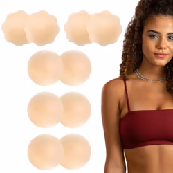 VOCH GALA 5 Pairs Nipple Cover for Women Reusable Adhesive Silicone N