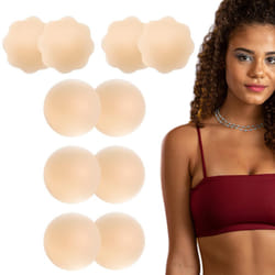 VOCH GALA 5 Pairs Nipple Cover for Women Reusable  Adhesive Silicone N