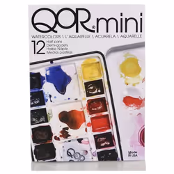 GOLDEN QoR Watercolor, Mini Half Pan Set of 12 colors (7000015-0)
