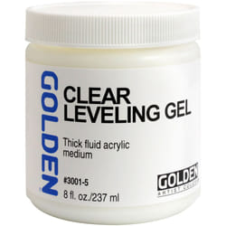 Golden Acrylic Gel Medium 8oz-Clear Leveling Gel