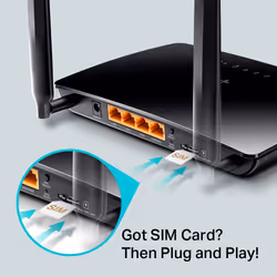 TP-Link Archer MR200 wireless router Fast Ethernet Dual-band (2.4 GHz / 5 GHz) 4G Black - Additional view 4