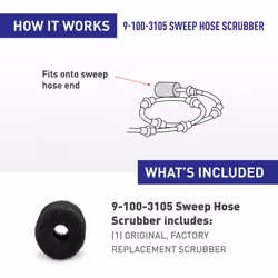 Polaris Genuine Parts 9-100-3105 Sweep Hose Scrubber Replacement Compatible with Polaris Models 280  360  380  3900 SPORT  TR28P  TR35P  TR36P  180