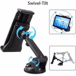Car Phone Holder, Dashboard & Windscreen Car Tablet Holder Mount, 360 Rotation Suction Cup Window Dash Mobile Phone Automobile...