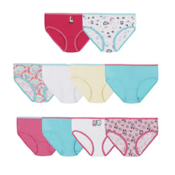 Hanes Girls And Toddler Underwear  Cotton Knit Tagless Brief  Hipster  Bikini Panties  Multipack Colors May Vary  Briefs - Assorted - 10 Pack  16 US