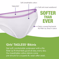 Hanes Girls' Underwear Pack  100% Cotton Bikini Panties for Girls  Multipack (Colors/Patterns May Vary)