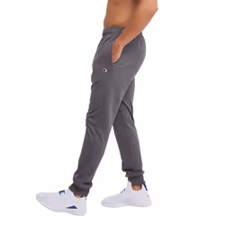 Champion Mens Joggers  Everyday Cotton  Lightweight Lounge Knit For Men  31 Sweatpants  Granite Heather C Patch Logo  Small US