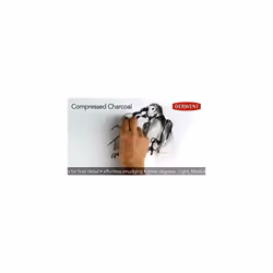 Derwent Charcoal Drawing Blocks, Set of 6 Compressed Charcoal Sticks, Professional Quality, 35996 - Black