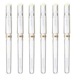 Uni-Ball Signo Broad Point Gel Impact Pen White Ink  6 pens per Pack (japan import) Komainu-Dou Original Package (2  DESIGN 1)