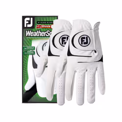 FootJoy Mens WeatherSof Pack of 2 Golf Glove White Cadet XLarge  Worn on Left Hand
